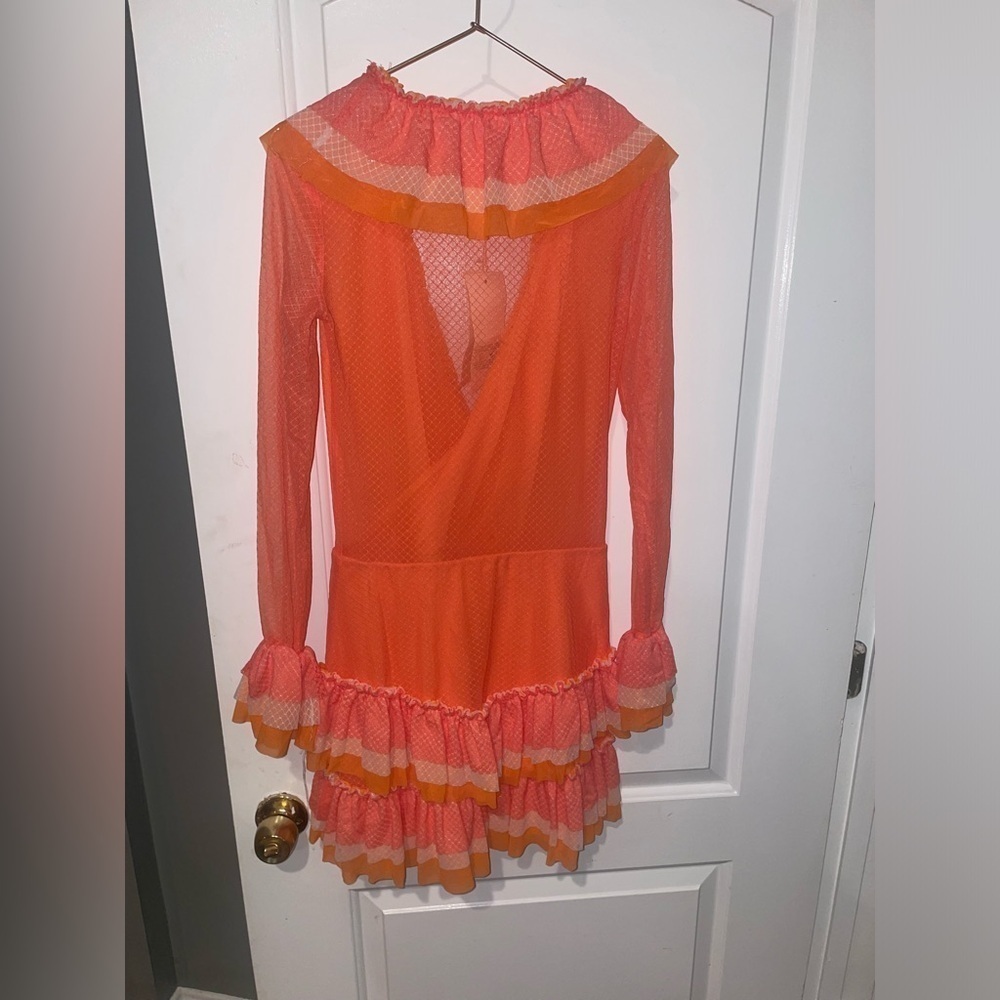 New! We Are HAH “Mags About You” RARE Color Ruffle Lace Dress 🍑 XS NWT! - Picture 12 of 15